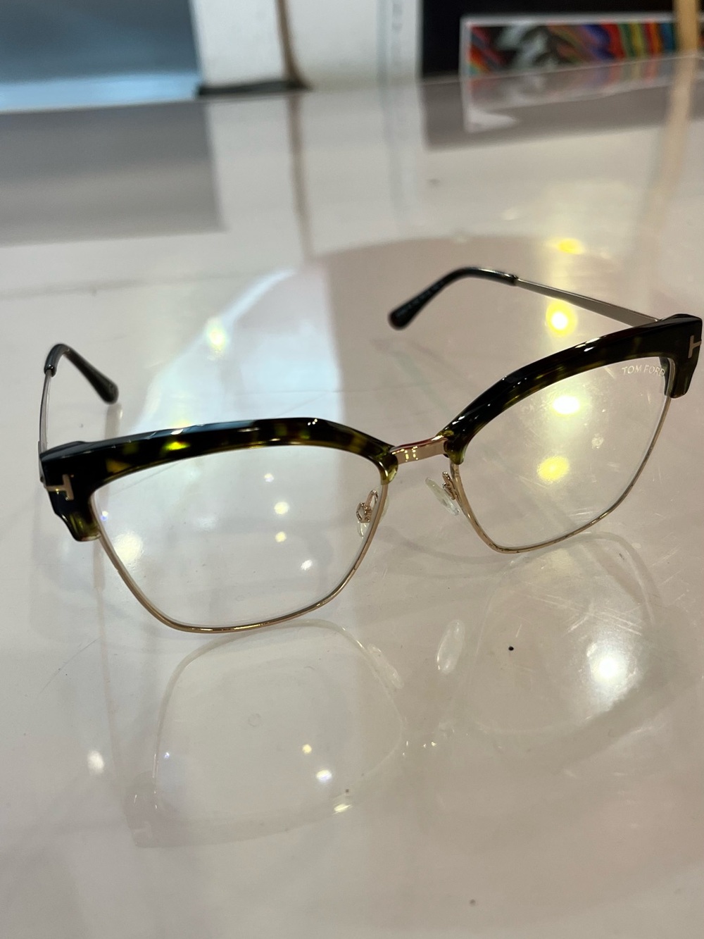 TOM FORD TF 5547-B 052 HAVANA GOLD AUTHENTIC EYEGLASSES 54-15-140